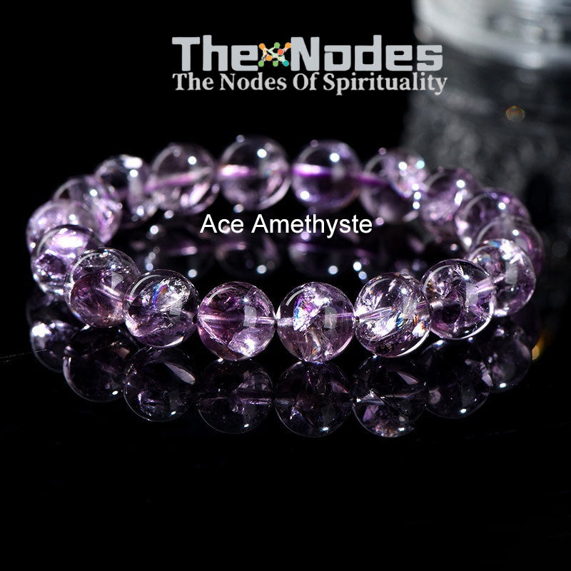 Natural Amethyst Bracelet Women's Bracelet Natural Healing Ace Amethyst Amethyst Stretchable Bracelet Transfer Good Luck