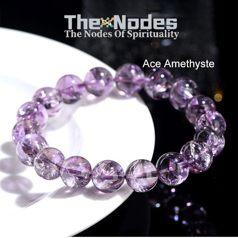 Natural Amethyst Bracelet Women's Bracelet Natural Healing Ace Amethyst Amethyst Stretchable Bracelet Transfer Good Luck