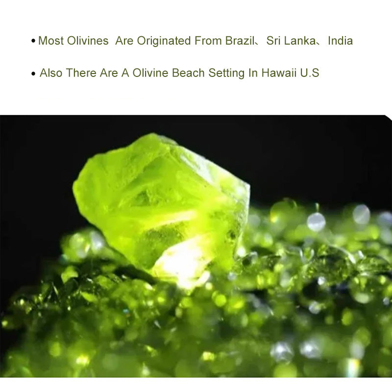 Natural Olivine And Moonlight Stone Bracelet Women's Bracelet Light Color Natural Healing Olivine And Moonlight Stone Stretchable Bracelet Transfer Good Luck
