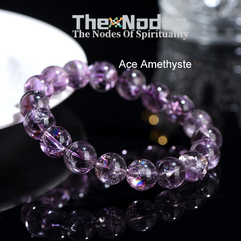 Natural Amethyst Bracelet Women's Bracelet Natural Healing Ace Amethyst Amethyst Stretchable Bracelet Transfer Good Luck