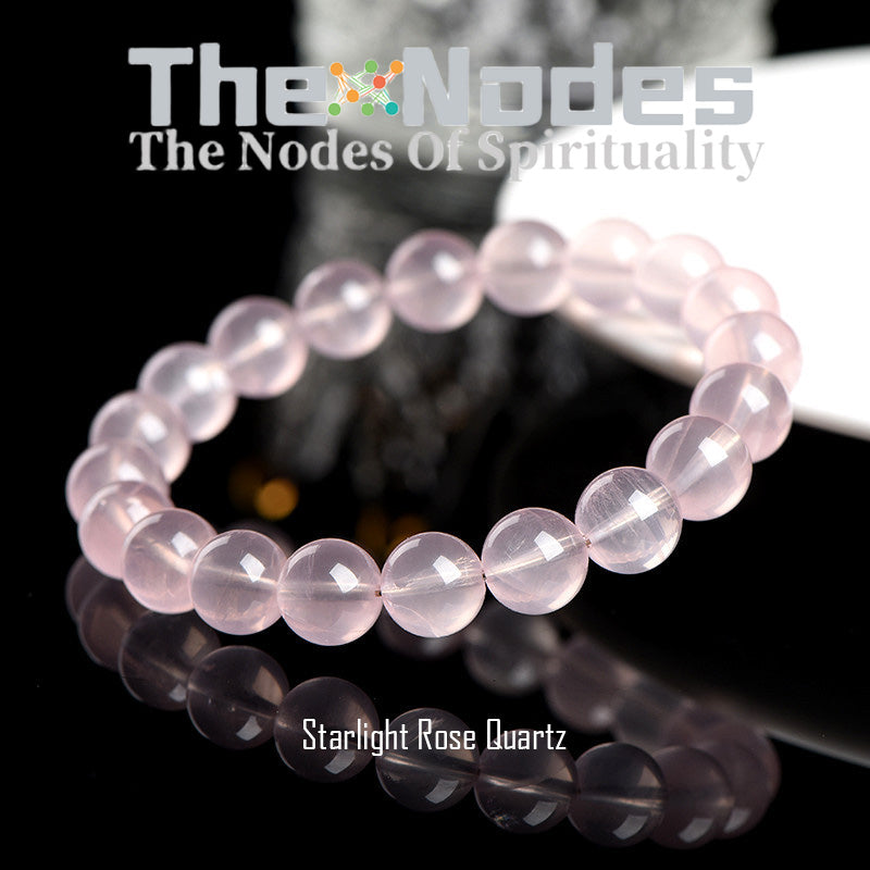 Women‘s Bracelet Heart Stone Pink Rose Quartz Crystal Natural Crystal Bracelet Handmade Bracelet Lucky Stone Crystal Stretchable Bracelet