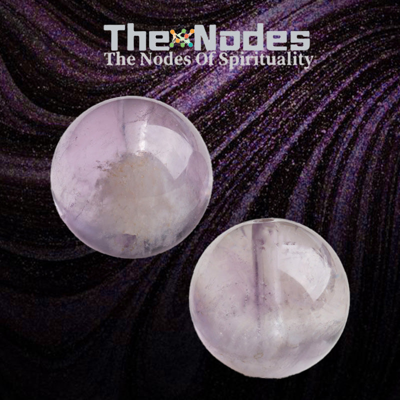 Natural purple rabbit hair crystal beads Single Bead