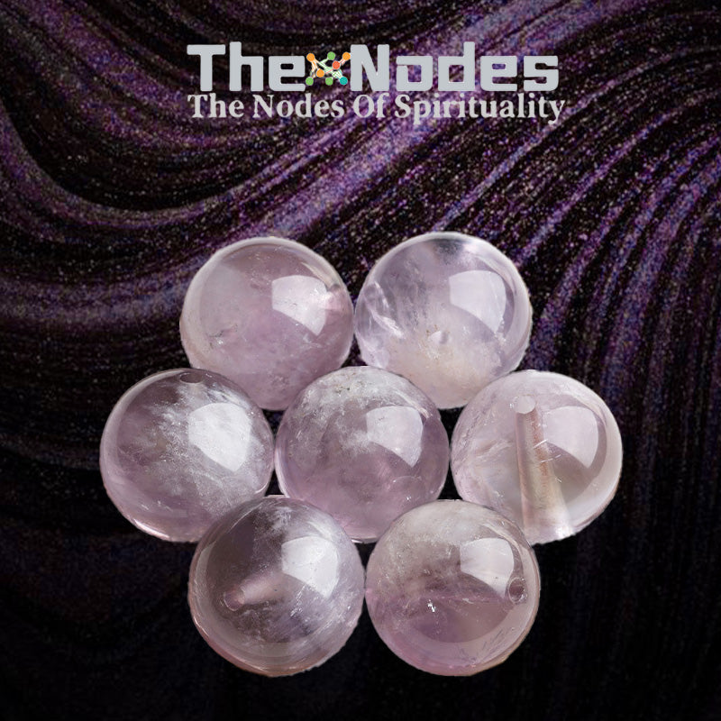 Natural purple rabbit hair crystal beads Single Bead