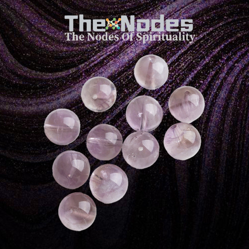 Natural purple rabbit hair crystal beads Single Bead