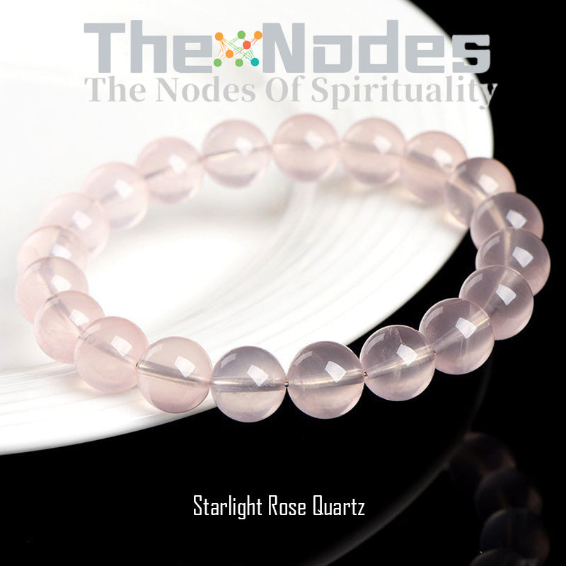 Women‘s Bracelet Heart Stone Pink Rose Quartz Crystal Natural Crystal Bracelet Handmade Bracelet Lucky Stone Crystal Stretchable Bracelet