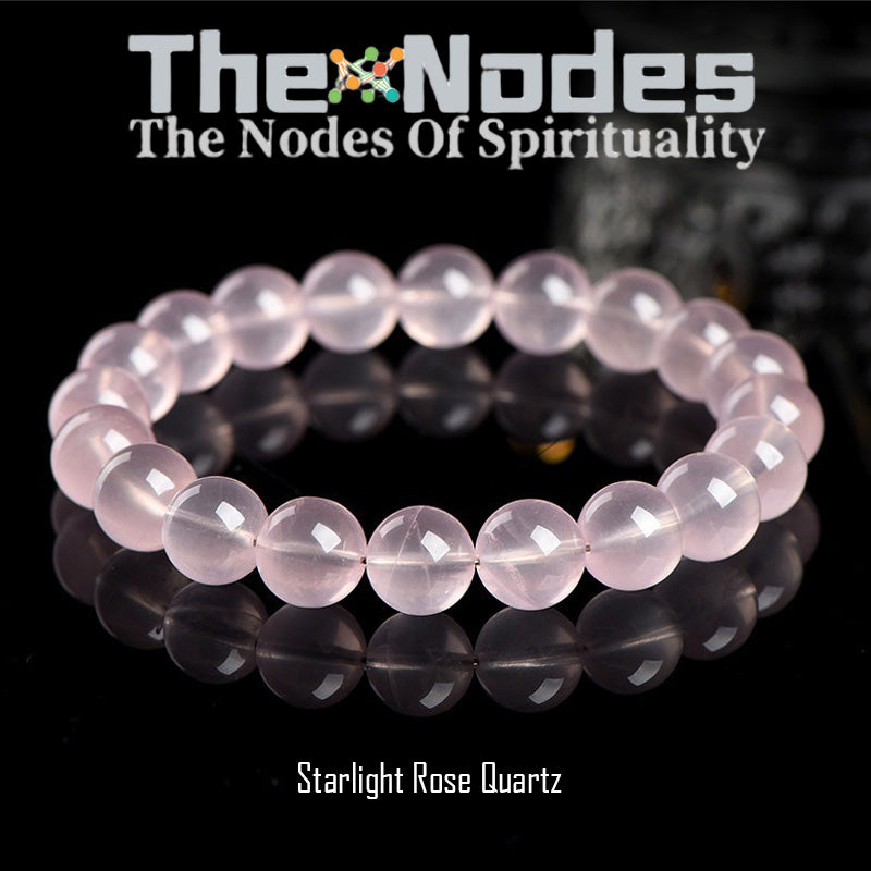 Women‘s Bracelet Heart Stone Pink Rose Quartz Crystal Natural Crystal Bracelet Handmade Bracelet Lucky Stone Crystal Stretchable Bracelet
