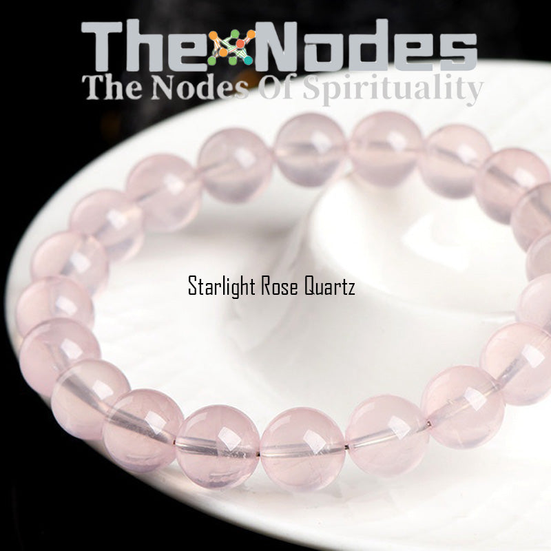Women‘s Bracelet Heart Stone Pink Rose Quartz Crystal Natural Crystal Bracelet Handmade Bracelet Lucky Stone Crystal Stretchable Bracelet